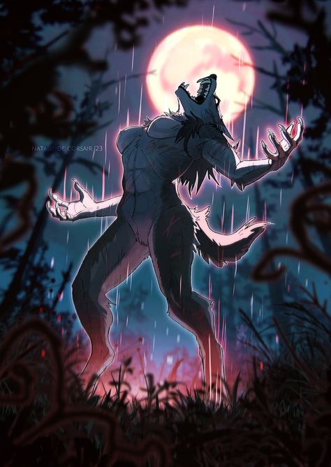 Werewolf Drawing, Werewolf Girl, Female Werewolves, Werewolf Aesthetic, Werewolf Art, Creature Drawings, Anime Wolf, Fantasy Creatures Art, Mythical Creatures Art