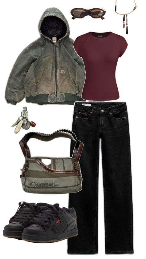 #lifestyle #style #streetwear #streetstyle #streetwearfashion #fashionblogger #fashionstyle #ootd outfitinspo outfitideas #fashioninspo #fitspo #inspiration grwm autumn fall winter trends 2024 2025 collage warm clothes baggy jeans hobo bag Clothes Baggy Jeans, Aaliyah Outfits, Clothes Baggy, Bad Outfits, Wag Dr, Fall Winter Trends, To Buy List, Thrift Inspo, Warm Clothes