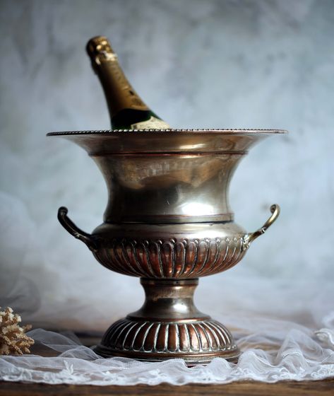 Antique Urn Shape Champagne Bucket Silver Plate & Copper Wine Cooler Antique Urn, Champagne Ice Bucket, Electric Clock, Champagne Bucket, Room Of One's Own, Ice Buckets, Champagne Buckets, Vintage Champagne, Wine Cooler