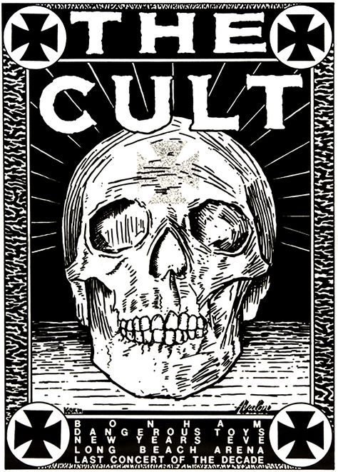 The Cult Poster 31-12-1989 - Billy Duffy Frank Kozik, Music Concert Posters, Punk Poster, Concert Flyer, Musica Rock, Music Artwork, Rock Posters, Rock Concert, Vintage Rock