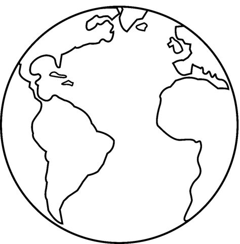 Earth Template, Earth For Kids, Earth Clipart, Globe Drawing, Earth Coloring Pages, Earth Day Worksheets, Earth Day Drawing, Planet Drawing, Earth Day Projects