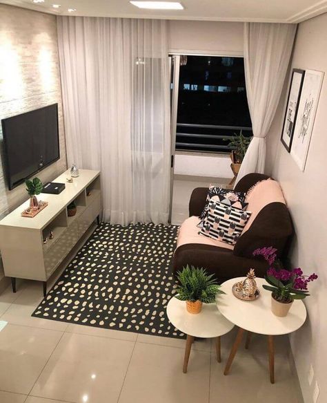 30 Big Ideas For Small Space That Will Blow Your Mind  - Engineering Discoveries Apartment Living Room Design, Minimalist Apartment, Small Apartment Living Room, Small Living Room Decor, Small Apartment Living, Studio Apartment Decorating, Living Room Decor Apartment, Home Room Design, Apartment Living Room