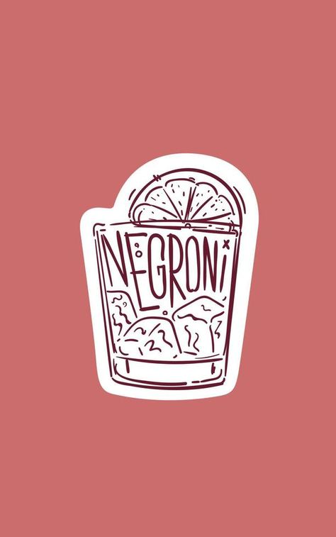 Cocktail Design Ideas, Negroni Drawing, Negroni Tattoo, Mobile Bar Logo, Cocktail Logo Design, Negroni Illustration, Bar Graphic Design, Cocktail Bar Logo, Bartender Logo