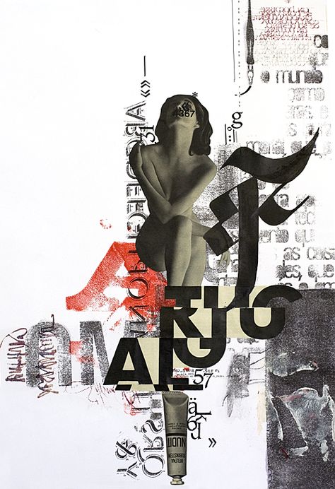 Grunge meets with some expansive negative space-intriguing! Grunge Typography, 타이포그래피 포스터 디자인, Handmade Collage, Typographic Poster, Collage Artwork, Tableau Art, Collage Poster, Typography Graphic, Collage Design