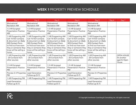 Schedule for New Real Estate Agents - The Real Estate Trainer Real Estate Agent Business Plan, Business Budget Template, Real Estate Business Plan, Kinesthetic Learning, Free Real Estate, Excel Budget Template, Business Plan Template Free, Listing Presentation, Business Plan Template