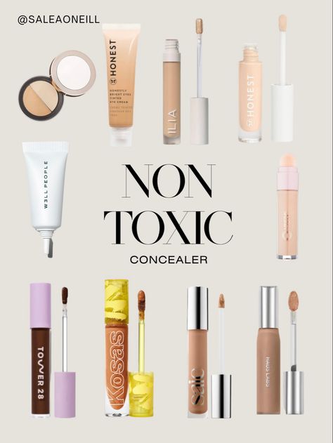 Non Toxic Concealer, Best Non Toxic Makeup, Non Toxic Skincare Products, Healthy Makeup Products, Clean Girl Makeup Products, Non Toxic Beauty Products, Clean Makeup Products, Clean Makeup Brands, Non Toxic Beauty