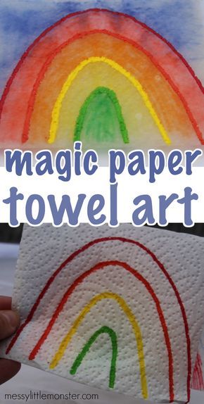 Science Fun For Preschoolers, Kindy Science Experiment, Absorption Science Experiment, Science Week Crafts, The Most Magnificent Thing Crafts, Paper Towel Rainbow Experiment, Stem Rainbow Activities, Prep Art Activities, Spring Experiments For Kids