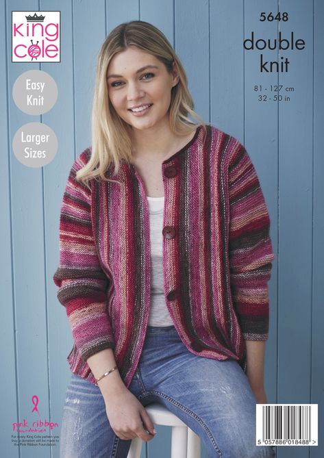 Double Knitting Patterns, Ladies Cardigan Knitting Patterns, Intermediate Knitting Patterns, Ladies Cardigan, Womens Knitting Patterns, Knit Cardigan Pattern, Jumper Knitting Pattern, Chunky Knitting Patterns, Easy Knit