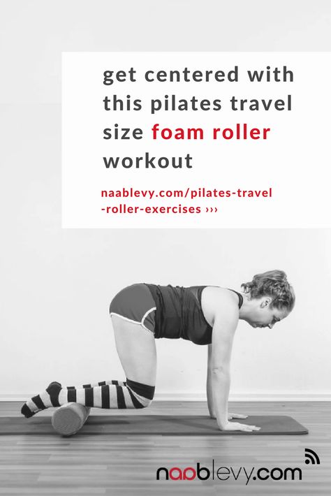 Get centered with this travel size foam roller workout #travelworkout #foamrollerexercises #coreworkout #Pilatesworkout #pilatesexercises #pilatesabs #naablevy Foam Roller Workout, Pilates Roller, Pilates Workout Youtube, Pilates Foam Roller, Pilates Core Exercises, Roller Exercises, Core Pilates, Roller Workout, Mat Pilates Workout