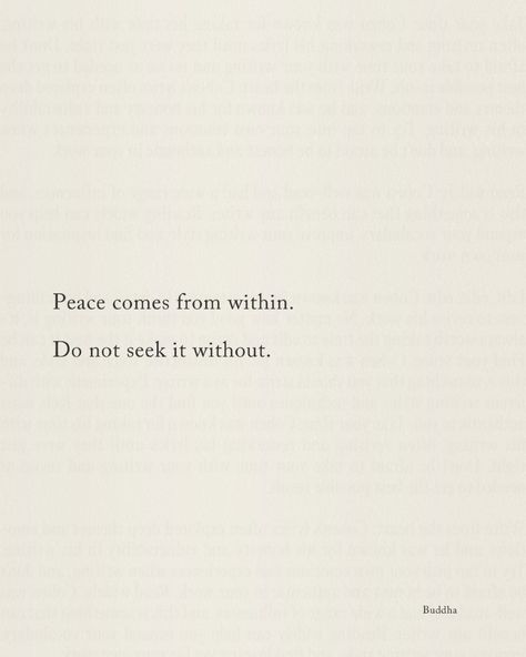 True peace is an inside job. 🧘🏼‍♀️ Cultivate inner calm and harmony, and the world will reflect it back. ✨ #InnerPeace #Mindfulness #Buddha #SelfAwareness #Calm #Meditation #SpiritualGrowth #PeacefulMind Calm Quotes Peace, Peace And Calming, Calm Meditation, Calm Mind, Calm Quotes, Inside Job, Self Awareness, Spiritual Growth, Inner Peace