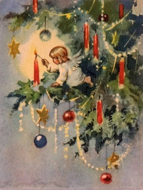 Angel Tree Toppers - Ideas on Foter Štědrý Den, Vintage Christmas Images, 카드 디자인, Old Christmas, Old Fashioned Christmas, Christmas Past, Victorian Christmas, Christmas Scenes, Noel Christmas