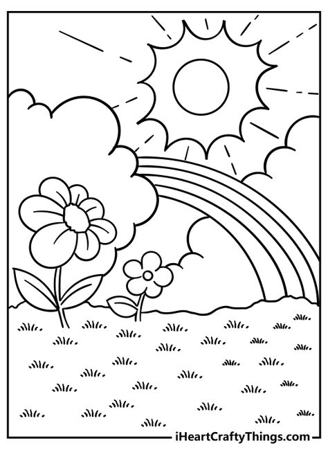 Spring Coloring Sheets, Peppa Pig Coloring Pages, Garden Coloring Pages, Garden Coloring, Free Kids Coloring Pages, Kindergarten Coloring Pages, Spring Coloring Pages, صفحات التلوين, Garden Drawing