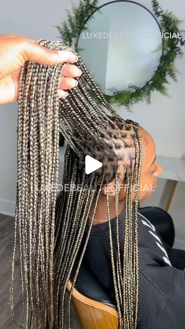 LA Braider & Hairstylist on Instagram: "This color mix ate and left no crumbs 🥵 😍
Book this style under Small knotless braids and add-on hip length 
Color: Ash blonde

.
. 
#labraider #labraids #calibraids #smallknotlessbraids #knotlessbraids #hollywoodbraider #bohobraids #braids #protectivehairstyle #azbraids #azbraider #houstonbraids #houstonbraider #riversidebraider #hollywoodbraids #cabraider" Grey Knotless Box Braids, Gray Knotless Box Braids, Ash Blonde Box Braids, Small Blonde Knotless Braids, Ash Blonde Knotless Braids, Ash Blonde Braids, Black And Blonde Knotless Braids, Knotless Braids With Color, Blonde Knotless