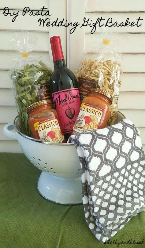 DIY Pasta Gift Basket For Wedding Gifts!! Tea Pot Gift Basket Ideas, Silent Auction Gift Basket Ideas Cheap, Homemade Christmas Gifts For Family Food Basket Ideas, Spring Gift Basket Ideas For Women, Crock Pot Gift Basket Ideas, Small Gift Basket Ideas For Coworkers, Household Items Gift Basket, Diy Pasta Gift Basket, Easy Diy Pasta