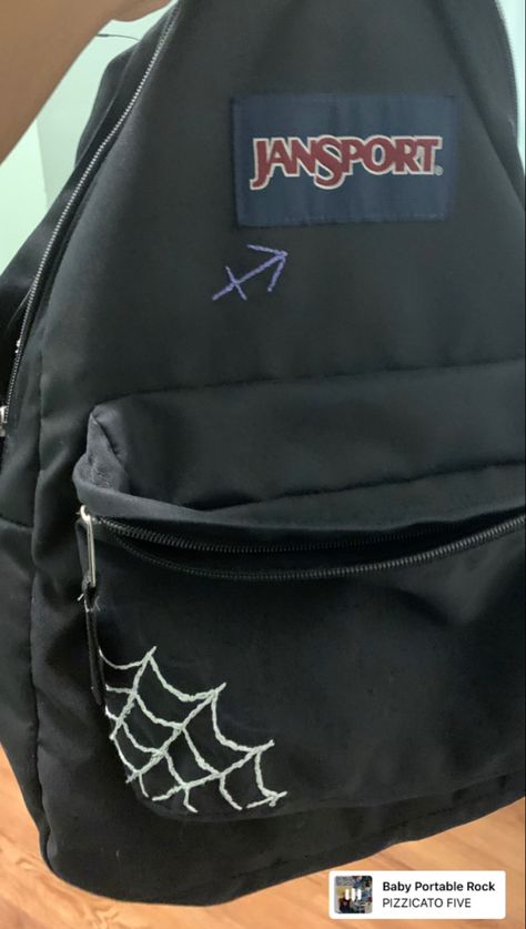 Spiderweb Embroidery, My Backpack, Clothes Embroidery Diy, Diy Clothes Design, Backpack Decoration, Things To Do When Bored, Embroidery On Clothes, Easy Diy Art, Star Sign