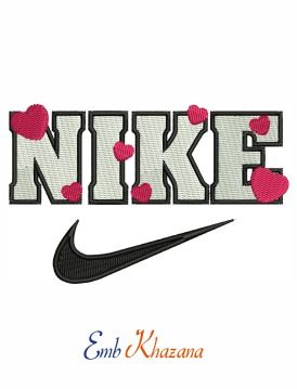 Nike Heart Logo Embroidery Design Logo Pes, Logo Embroidery Design, Internet Logo, Coffee Shop Logo, Event Logo, Nike Brand, Heart Logo, Applique Embroidery Designs, Free Machine Embroidery Designs