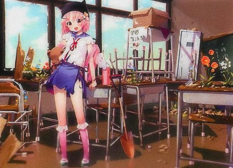 Zombie School, School Live, Zombie Movie, Post Apocalypse, Japanese Manga Series, School Life, Anime Stuff, Time Capsule, Nursing School