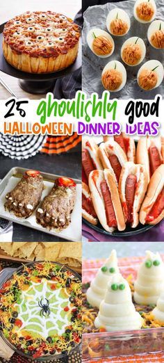 Fall Themed Meals, Halloween Themed Food For Party, Halloween Meals For Party, Halloween Themed Dinner Party, October Foods, Halloween Main Dish, Haloween Food, Halloween Fundraiser, Halloween Meals