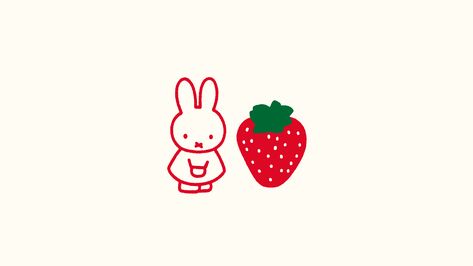 desktop wallpaper Miffy Strawberry Wallpaper, Macbook Wallpaper Stickers, Plain Macbook Wallpaper, Background For Ipad Wallpapers, Hd Mac Wallpaper Aesthetic, Miffy Desktop Wallpaper Hd, Strawberry Pc Wallpaper, Miffy Computer Wallpaper, Strawberry Laptop Wallpaper