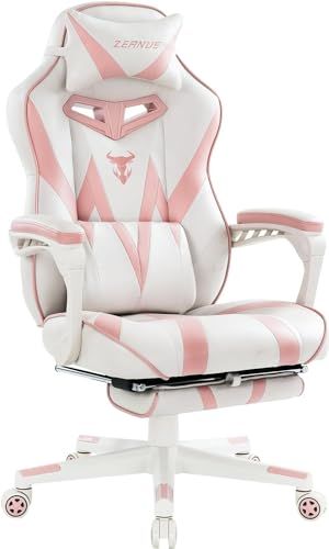 Pink Gaming Chair, Gaming Computer Chair for Girls, Reclining Gamer Chair with Footrest, Ergonomic PC Gaming Chair with Massage, Gaming Desk Chair for Women, High Back Gaming Chairs for Adults (Pink) Pink Gaming Chair, Pc Gaming Chair, Home Entertainment Furniture, Gamer Chair, Chair With Footrest, Sewing Furniture, Gaming Chairs, Amazon Favorites, Entertainment Furniture