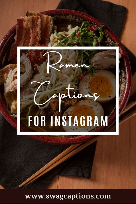 No one understands the power of a good ramen like we do. That's why we've collected some of the best captions and quotes about everyone's favorite noodle dish. Whether you're eating it or just dreaming about it, these Ramen Captions and Quotes for Instagram will help show your love for this delicious meal. #ramencaptions #ramenquotes #ramen #food #noodles #foodie #japanesefood #foodporn #ramennoodles #sushi #instafood #ramenlover #japan #yummy #foodstagram #foodphotography #asianfood #delicious Essen, Ramen Quotes Funny, Japanese Food Quotes, Food Stories Instagram Ideas, Ramen Captions Instagram, Ramen Quotes, Rainy Night Quotes, Noodle Quotes, Food Captions Instagram