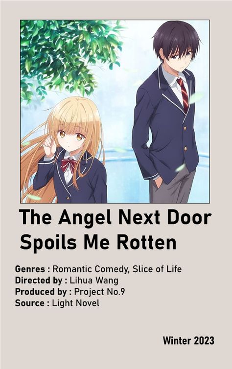 The Angel Next Door Spoils Me Poster, Romcom Anime Recommendations, Romcom Anime, Best Anime Series, Angel Next Door, The Olsen Twins, New Disney Movies, Best Romance Anime, Japanese Animated Movies