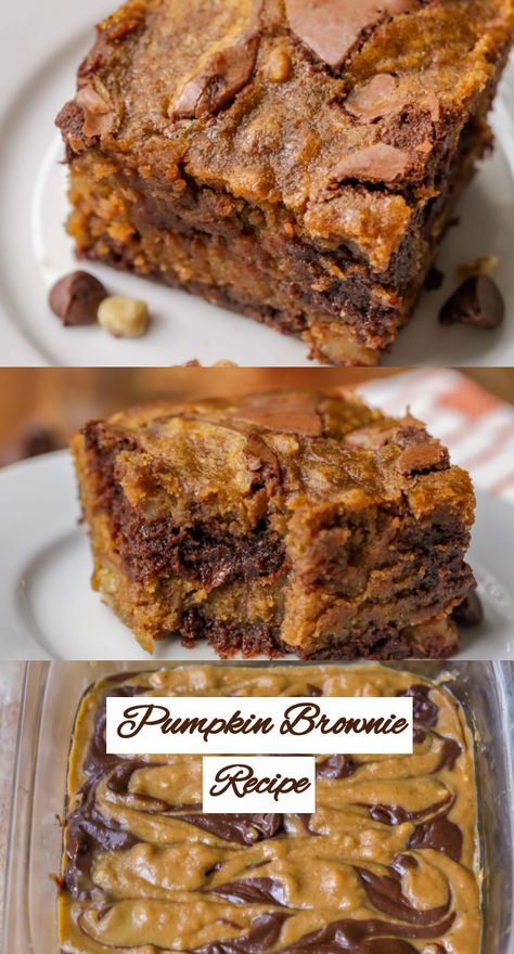 Pumpkin Recipes Dinner, Pumpkin Brownies, Recipes Pumpkin, Recipe Pumpkin, Pumpkin Recipes Dessert, Brownie Recipe, Thanksgiving Desserts, Pumpkin Chocolate, Pumpkin Dessert