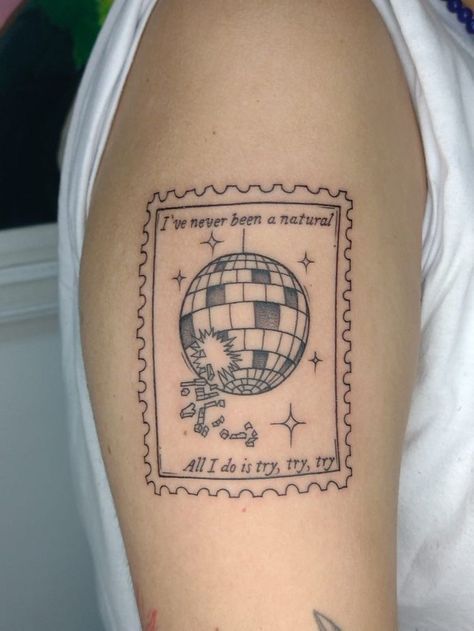 Berlin, Mirrorball Tattoo Taylor Swift, Mirrorball Tattoo, Taylor Tattoo, Hannah Tattoo, Tattoo On Hip, Archer Tattoo, Taylor Swift Tattoo, Cute Tiny Tattoos