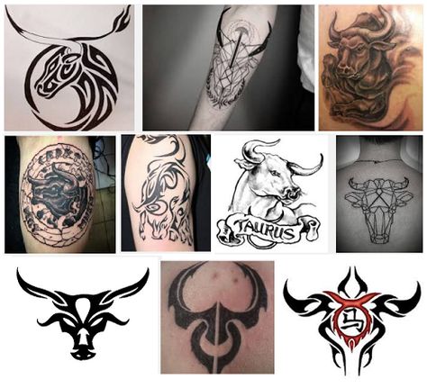 Taurus tattoo designs are commonly depicted by the bull. Bull Tattoos are the inspiration for many people born under the influence of this zodiac sign. Taurus Tattoo Designs, Shoulder Tattoos For Men, Taurus Symbol Tattoo, Taurus Bull Tattoos, Taurus Constellation Tattoo, Virgo Constellation Tattoo, Taurus Tattoo, Glyph Tattoo, Horoscope Tattoos