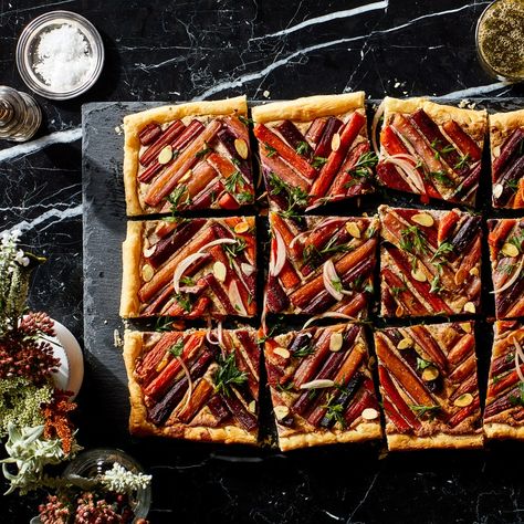 29 Savory Tart and Quiche Recipes | Epicurious Almond Filling Recipe, Carrot Tart, Best Carrot Recipe, Best Thanksgiving Appetizers, Almond Filling, Cookies Cupcake, Thanksgiving Appetizer Recipes, Burrata Cheese, Tart Baking