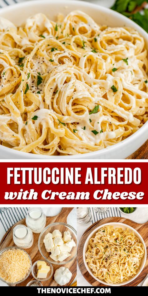 Alfredo Recipe With Cream Cheese, Alfredo With Cream Cheese, Alfredo Sauce With Cream Cheese, Sauce With Cream Cheese, The Best Alfredo Sauce, Easy Fettuccine Alfredo, Fettucini Alfredo Recipe, Best Alfredo Sauce, Easy Fettuccine