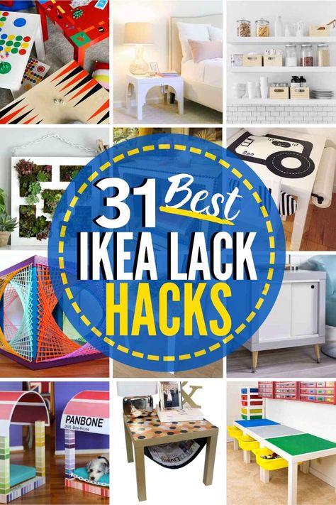 31 Inventive IKEA Lack Hacks You'll Love! #IKEA #Ikeahacks #Ikealack #ikealackhacks #ikealackshelf #ikealacktablehack #ikealackshelves #ikealackshelfhack #ikealackwallshelf #ikealacktvstandhack Ikea Lack Tv Stand, Lack Hacks, Ikea Closet Design, Ikea Lack Hack, Lack Hack, Ikea Lack Wall Shelf, Lack Shelf, Ikea Lack Shelves, Ikea Lack Table