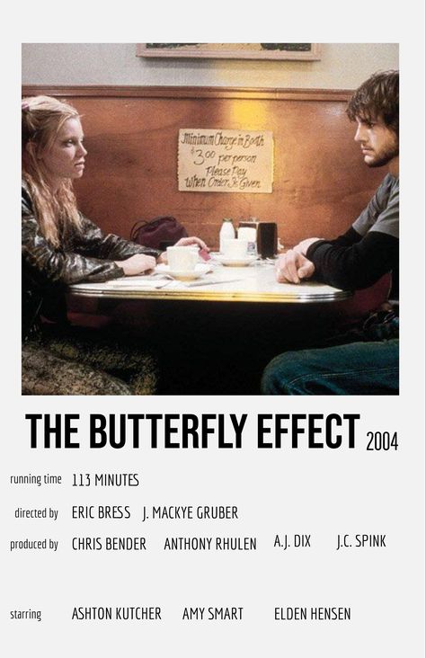 Butterfly Effect Film, Butterfly Movie, The Butterfly Effect, Cinema Quotes, Iconic Movie Posters, Movie Card, Girly Movies, Indie Films, Inspirational Movies