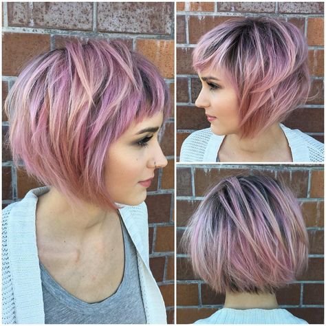 Jennie Hair, Trendy We Fryzurach, Κούρεμα Bob, Dunner Wordend Haar, Blonde Bob Wig, Cute Short Haircuts, Purple Highlights, Gorgeous Hair Color, Popular Haircuts