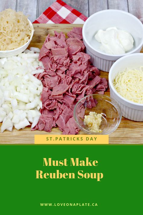 Ruben Soup, Creamy Reuben Soup, Reuben Soup, Corned Beef Soup, Reuben Casserole, Sauerkraut Soup, Comforting Soup, Corned Beef Recipes, Chowder Soup