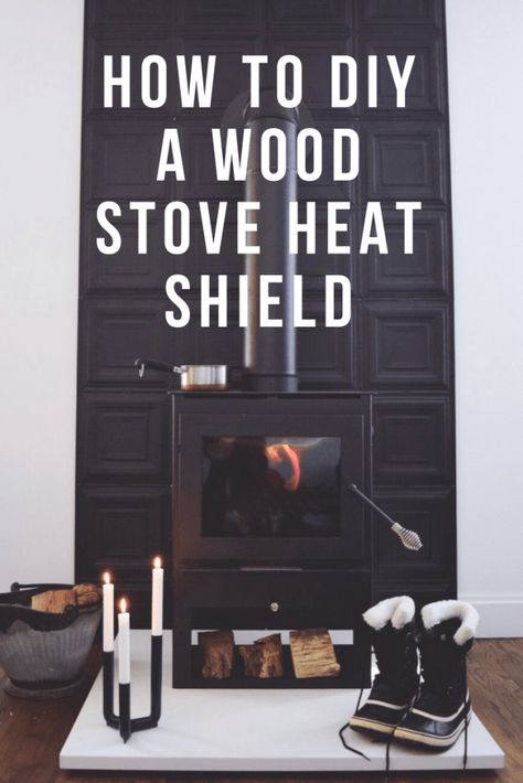 Wood Stove Heat Shield, Wood Stove Decor, Wood Stove Surround, Wood Stove Installation, Stove Wall, Interiors 2023, Stove Decor, Wood Stove Hearth, Wood Stove Wall