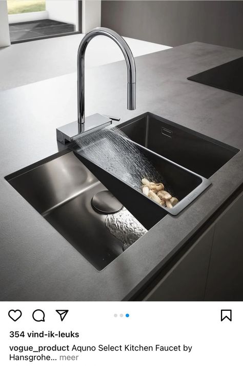 Hans Grohe, Uncluttered Kitchen, Single Basin Sink, Wall Cupboards, How To Wash Vegetables, Bathroom Showrooms, Brass Tap, Kitchen Sink Taps, Bowl Sink