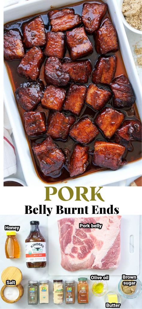 Pork Burnt Ends, Pork Belly Recipes Crispy, Pork Belly Burnt Ends, Burnt Ends, Pork Belly Recipes, Traeger Recipes, Smoked Cooking, Smoked Pork, Smoked Food Recipes