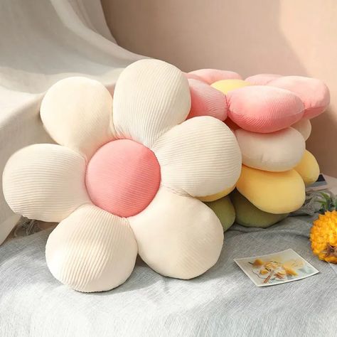 13 homeware buys inspired by the 2000s: John Lewis, Made, Etsy Daisy Pillows, Flower Throw Pillows, Danish Pastel, Giant Flowers, Cute Pillows, Flower Pillow, Pastel Flowers, Couches Living Room, White Pillows