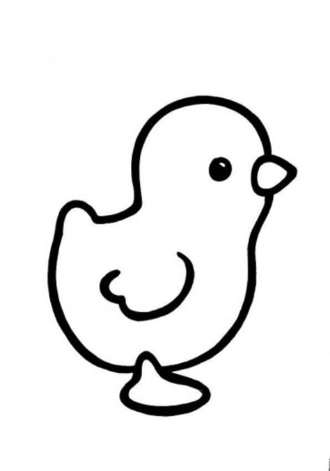 http://clipart-library.com/clipart/clipart/kTMRkXzTj.htm Chicken Outline, Chicken Drawing, Easter Drawings, Easter Coloring Pages, Easter Colouring, Printable Crafts, Art Drawings For Kids, Applique Patterns, Free Printable Coloring