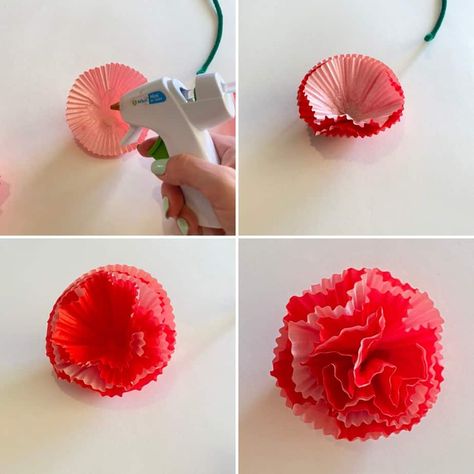 Cupcake Liner Crafts, Cupcake Liner Flowers, Tissue Paper Crafts, Make Flowers, Paper Snowflake, Origami Rose, Forever Flowers, Paper Flowers Craft, Tissue Paper Flowers