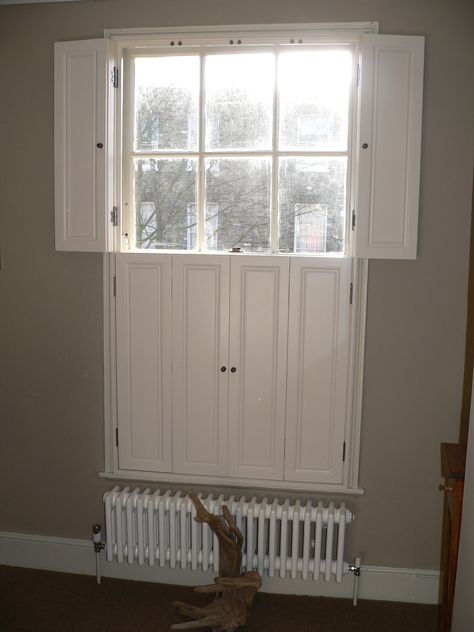 Solid Window Shutters Inside, Solid Window Shutters, Shudders Inside Windows, Window Shutters Inside, Solid Shutters, Diy Interior Window Shutters, Shutters Inside, Window Shutter, Interior Window Shutters