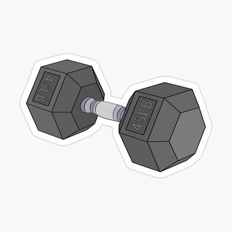 Gym Stickers Aesthetic, Weights Clipart, Gym Stickers Printable, Dumbell Drawing, Dumbbell Drawing, Work Out Stickers, Weight Sticker, Exercise Stickers, Sticker To Print