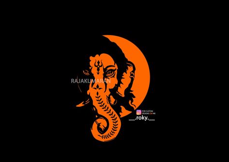 Lord Ganesha bike sticker. For more custom designs DM me in insta @__.roky.__ Ganesha Logo Design, Bike Stickers Graphics, Athleisure Photoshoot, Photos Of Ganesha, Bike Silhouette, Bike Sticker, Scrapbook Overlay, Hindi Calligraphy, Drawing Scenery