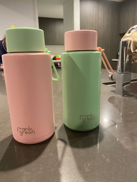 #frankgreen #aesthetic #bottle Frank Green Combos Aesthetic, Frank Green Combos, Frank Green Water Bottle, Frank Greens, Aesthetic Bottle, Mint Gelato, Basic Aussie, Green Water Bottle, Green Inspo