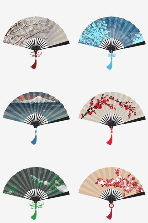 Hand Fan Design Art, Traditional Chinese Fan, Fan Clipart, Chinese Folding Fan, Wind Fan, Asian Accessories, Magical Girl Outfit, Chinese Fans, Painted Fan