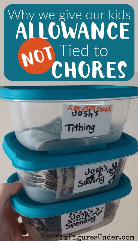 Kids Saving Money Ideas, Teach Money To Kids, Chore And Allowance Chart, Teaching Kids Money Management, Kids Allowance, Allowance System, Chores And Allowance, Kids Earning Money, Allowance Chart