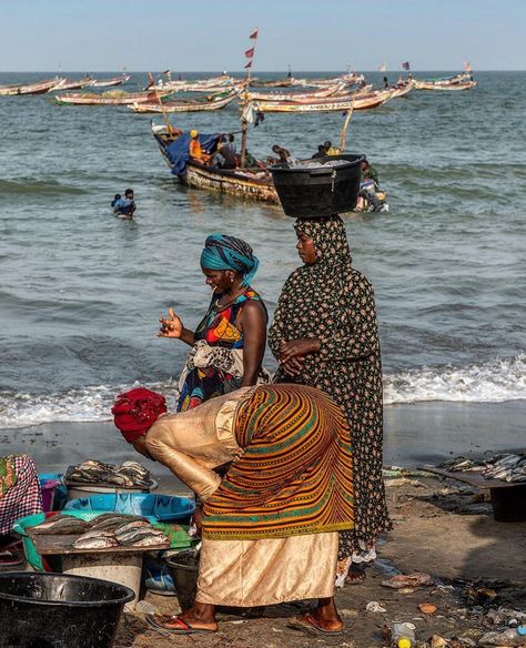 Africa&BlackCulture_• on Instagram: “Tandji Fishing Village, Gambia 🇬🇲 . . The fishing village of Tanji is a busy place where hundreds of fishermen in their colorful,…” African Life, Africa People, Army Images, African Quilts, Visit Africa, Village Photos, Zine Design, Caribbean Art, Village People