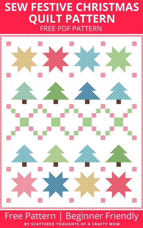 Christmas Row Quilts, Quilting Projects Free Patterns, Free Christmas Quilt Block Patterns, Simple Christmas Quilt, Tree Quilt Blocks Free Pattern, Free Christmas Quilt Patterns, Christmas Quilts Easy, Christmas Quilt Patterns Free, Christmas Quilts Ideas Free Pattern