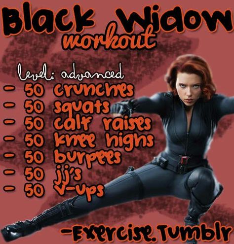 Black Widow Workout Black Widow Workout, Marvel Workout, Tv Show Workouts, Movie Workouts, Tv Workouts, Superhero Workout, Fat Loss Program, Trening Fitness, Workout Games